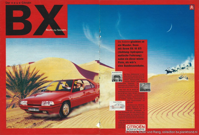 Duitse advertentie ter introductie van de BX Série 2
